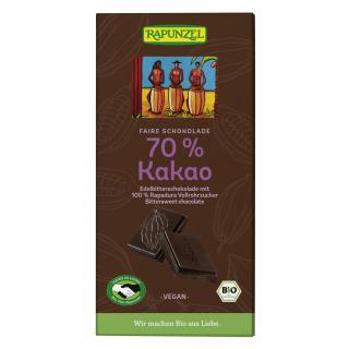 Edelbitter Schokolade 70% Kakao 80 g