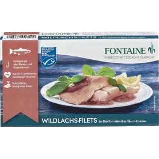 Wildlachsfilet Tomaten Basilikum Creme